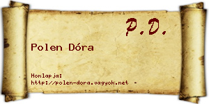 Polen Dóra névjegykártya